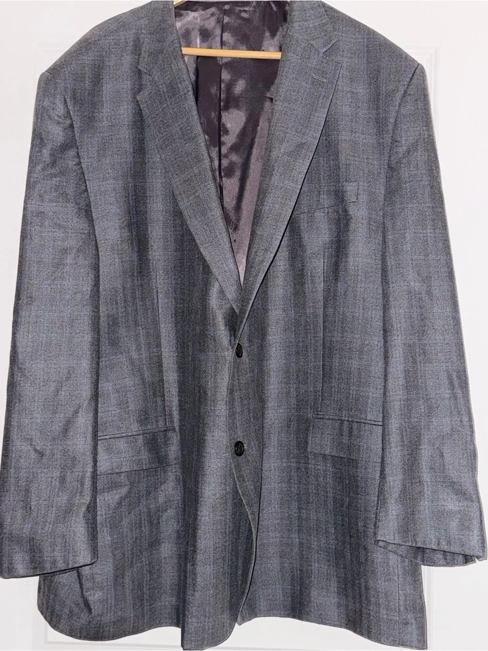 Lauren Ralph Lauren Men’s 56L Gray Windowpane Sport Coat Blazer Classic Fit